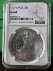 American Silver Eagle 1997 1 oz .999 Silver NGC MS69 8155634-210