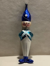 Vintage De Carlini ? Blown Glass Toy Soldier 7” Christmas Ornament - SHIPS FREE!
