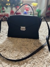 Steve Madden Black Satchel Top Handle Push Lo...