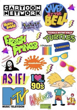 90s Nineties Retro Edible Cake Toppers ? A4 Icing Sheet Birthday Cake Decoration