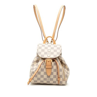 Louis Vuitton Damier Azur Sperone BB Pre-Loved Backpack White