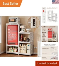 Sleek Coffee Bar Cabinet - Dorm Room Essential