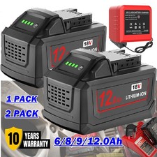 12 AH For Milwaukee for M18 Battery Extended Capacity 48-11-1860 Battery/Charger