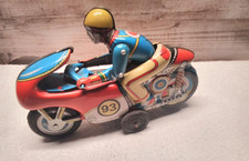 Stary blaszany motocykl z kołem zamachowym 1I hałasem Germany -GR -CA -20cm