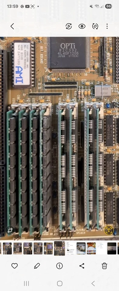 486-VC-H 11570 Mainboard PGA169 256KB Cache B81L32 mit CPU 486 und RAM - Bild 4 von 4