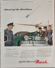 1947 NASH Motors Green Car Vintage Ad Ahead of the Headlines