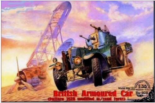 Roden 802 British RR Armoured Car 1920 Pattern MkI modified W/Sand, 1/35 scale - Picture 1 of 12