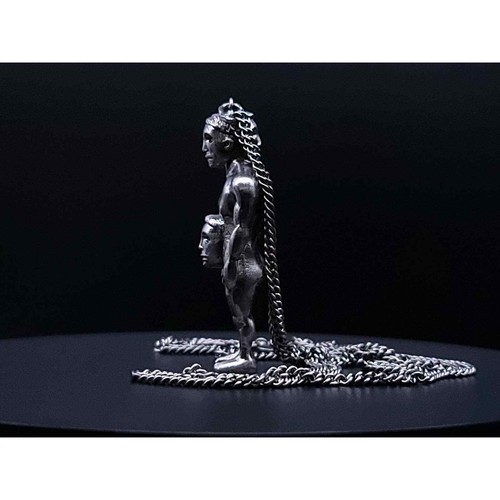 Bjarne Melgaard + Bjørg 'Son of a Dad' Designer Pendant Necklace Sterling Silver - Picture 3 of 10