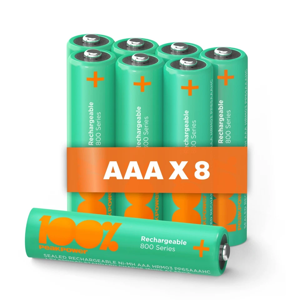 Rechargeable Batteries AA & AAA 100%PeakPower Long Lasting NiMH Batteries NEW - Image 3 of 4