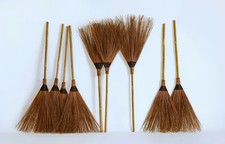 Bambusbesen 165x50 cm - Kehrbesen Bambus Laub Besen Natur Feger Hexenbesen Deko