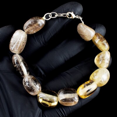 Top Qualität Verkauf Rauchquarz 206,00 cts Perlen Wunderbares Armband VK 30 E674