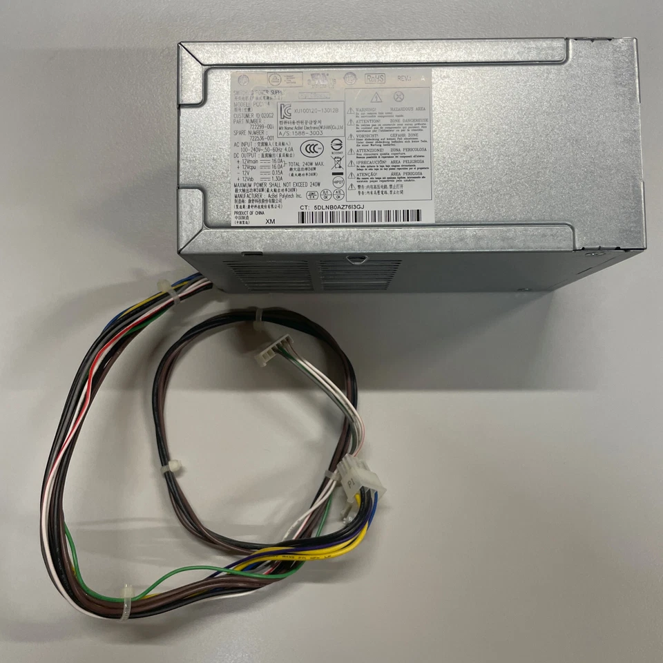 HP ProDesk 400 G1 G2 Series SFF 240W Power Supply PCC124 722299-001 722536-001 - Image 3 of 4