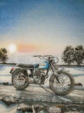 Triumph Scrambler  Nostalgic Motorbike Metal Wall Art 3 Sizes To Choose From