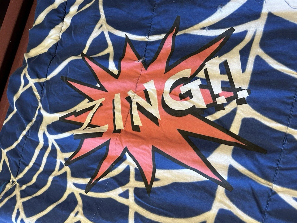 Cama Edredón Marvel-Spiderman Años 90 Animado Grande 84"x84" LEER Foto 3 de 4