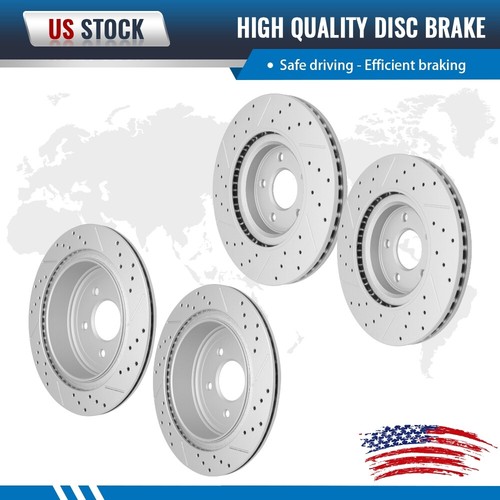 For Nissan Murano Infiniti Q60 Q50 Front Rear Drilled Slotted Brake