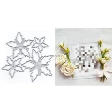 Patchwork Five Petal Flowers Metal Cutting Dies for Card Making, Paper Emboss...