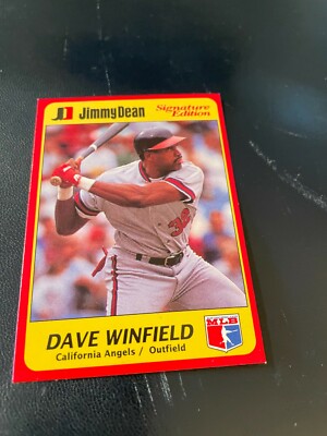 1991 Jimmy Dean Baseball #22 Dave Winfield - California Angels - HOF - MT