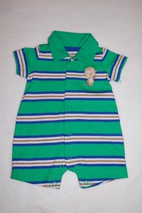 baby boy green romper