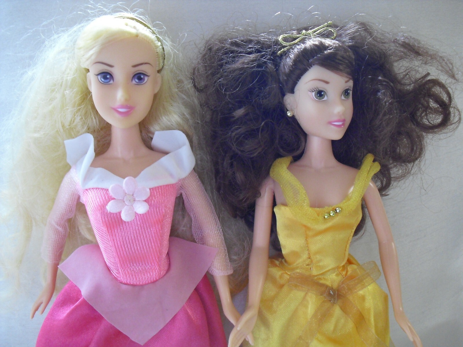 Vintage Disney Princess dolls Cinderella & belle groomed & dressed with shoes eBay