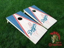 Los Angeles Dodgers Cornhole Board Wraps Laminated Waterproof Non-Fading Skins