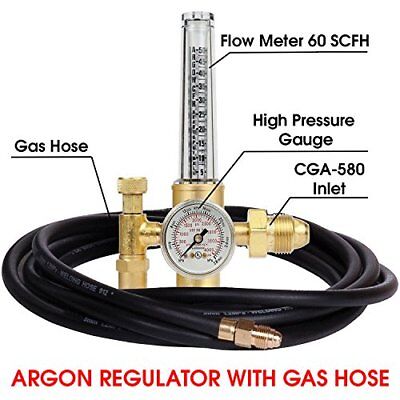 Argon Regulator TIG Welder MIG CO2 10/' Hose 50-38 SCFH 25 psig