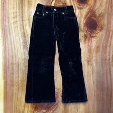 Vintage 90's Y2k Girl's Levi's Pants 7 517 Bootcut Flare Velvet Nylon Coated L20
