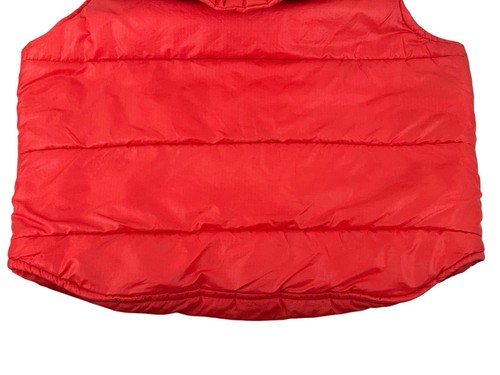 Vintage 70s Sears XL Orange Puffer Vest North American Hunting Club Patch - Picture 16 of 19