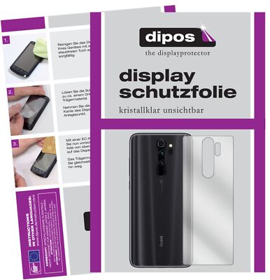5x Schutzfolie für Xiaomi Redmi Note 8 Rückseite Display Folie klar