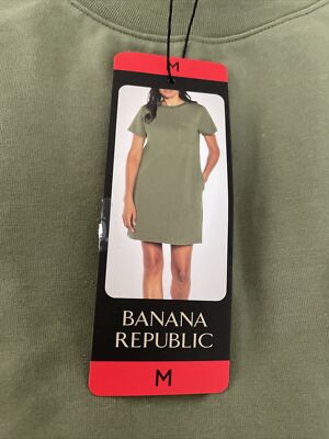 Banana Republic Ladies' Shirt Dress Side Seam Hip Pockets Single Green M |  eBay