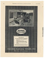 1925 Modine Radiator Ad: Ingersoll Rand Wheeled Air Compressor Pictured