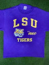 90s LSU Tigers - Vintage College T-Shirt Large 