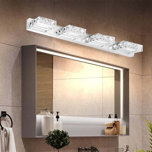 Modern Bathroom Vanity LED Crystal Front Mirror Toilet Wall Lamp Make-up Light - Afbeelding 1 van 12