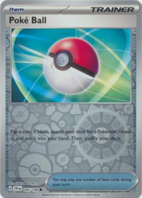 POKE BALL 185/198 SCARLET VIOLET BASE POKEMON (REVERSE HOLO, NM