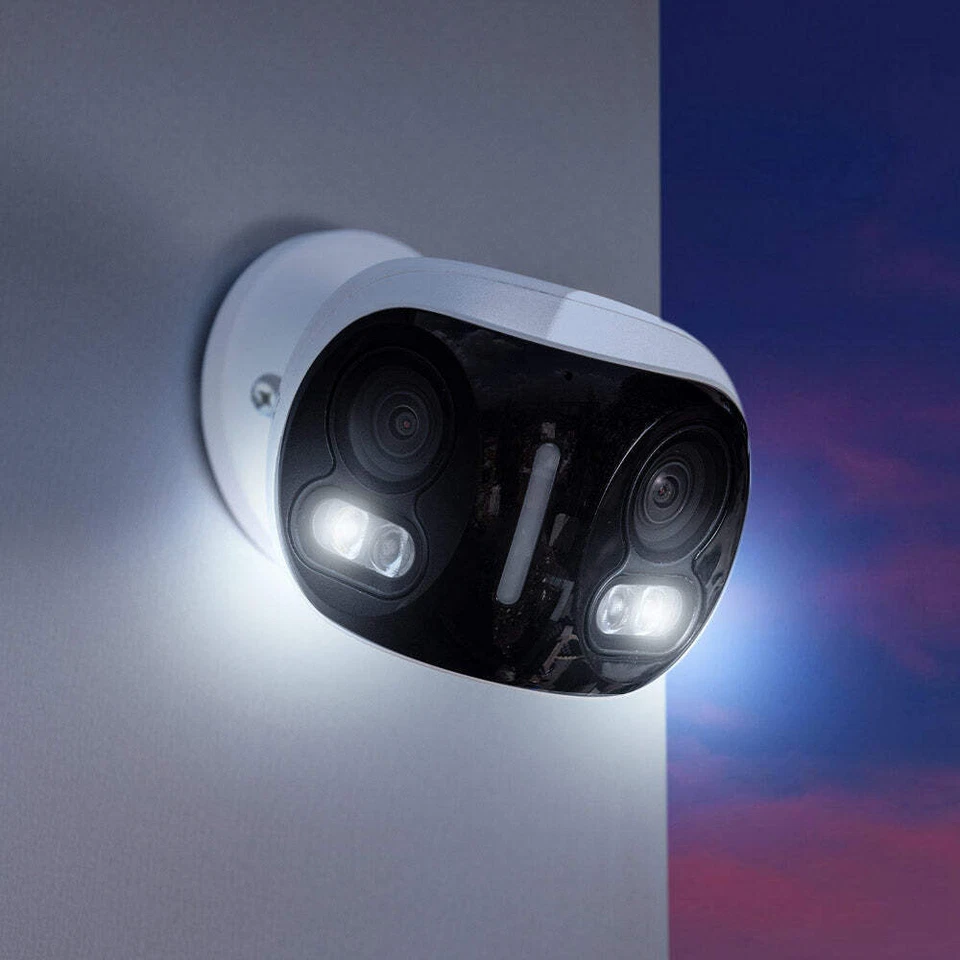 Cámara de seguridad Lorex 4K doble lente Wi-Fi con iluminación de seguridad inteligente Foto 2 de 4