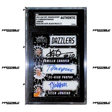 2024 Leaf Women of Sport Black Mojo #D-3 Cardoso Paopao Johnson Triple Auto 1/1