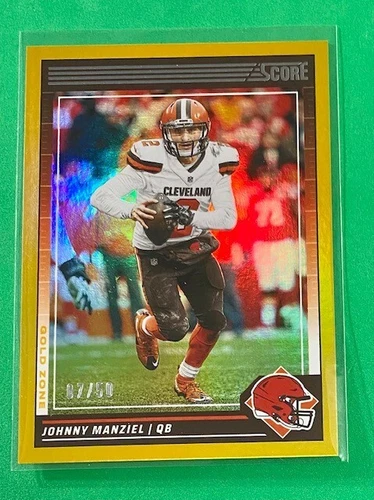 2024 Panini Score Football Gold Zone Johnny Manziel #72