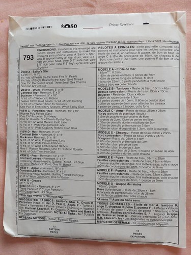 McCall's 793 Seven Different and Unique Pincushion Patterns - Picture 2 of 2
