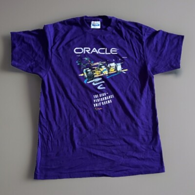 Vintage Oracle Tech Single Stitch Purple Silicone Valley Shirt XL Technology
