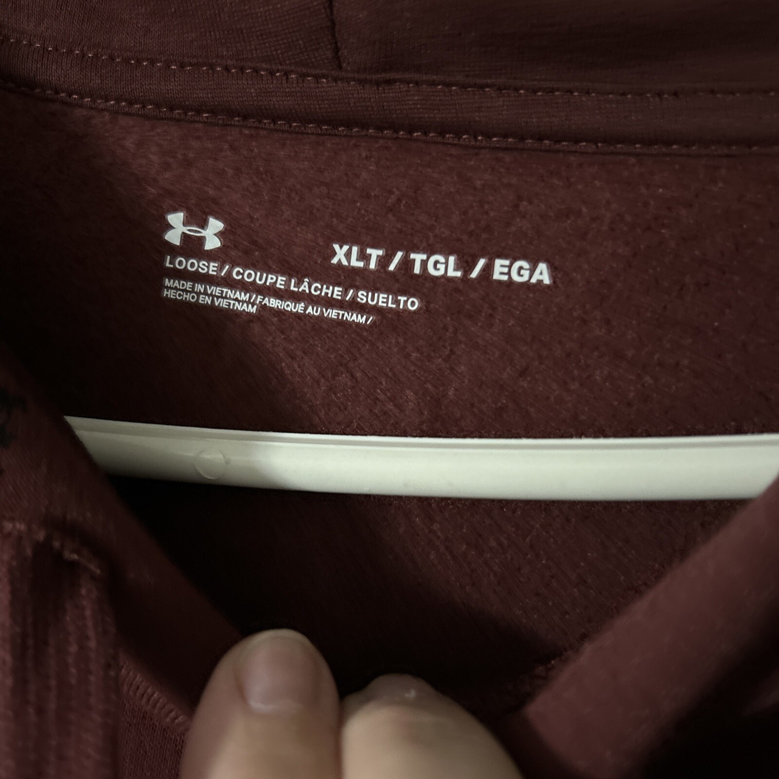 Under Armour Mens XLT Burgundy UA Rival Fleece Micro Branded Hoodie eBay
