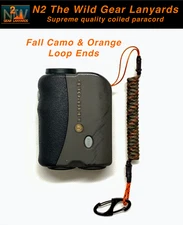 N2 The Wild Gear Lanyards Fall Camo & Orange Coiled Paracord Lanyard Tether