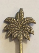 Vintage Souvenir Spoon Collectible Brass Palm Tree