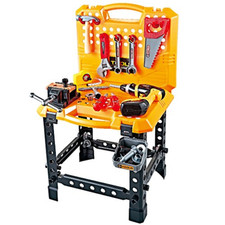 Toy Power Workbench, 82 Pieces Kids Power Tool Bench Construction Set with and
