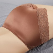 5 Packs Lot Womens Vintage French Knickers Lace Satin Panties Briefs Underwear