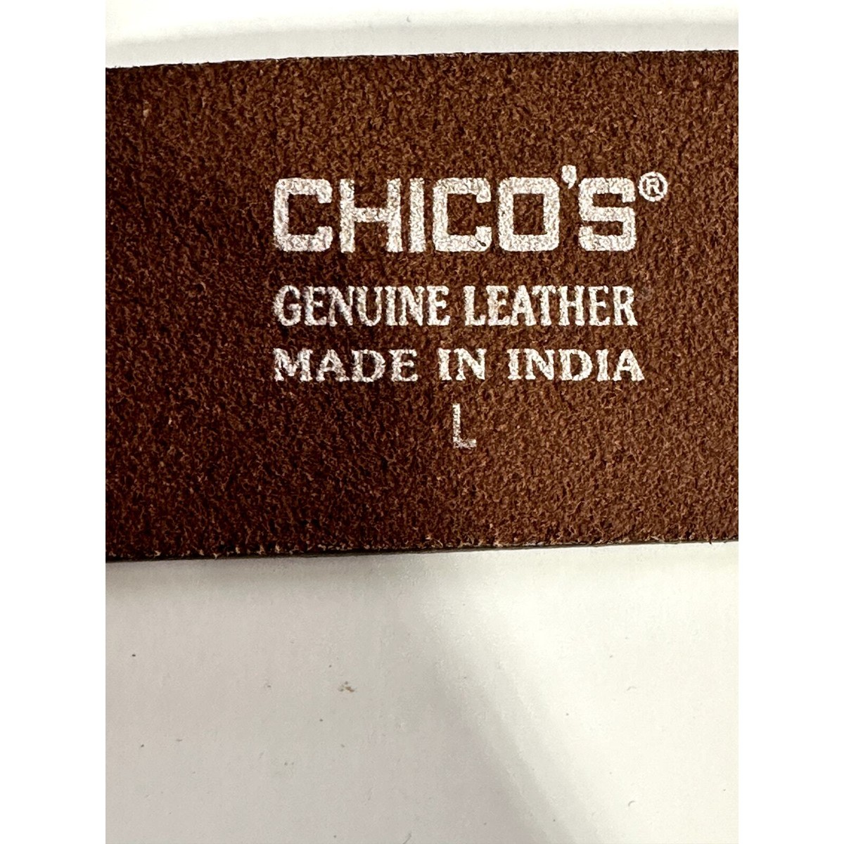 CHICO’S Brown and Gold Sueded Beaded Belt - NEW w/ Tags - Large Chico main image 4