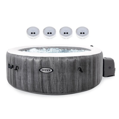 Intex PureSpa Plus Greywood Inflatable Hot Tub Spa with Multi