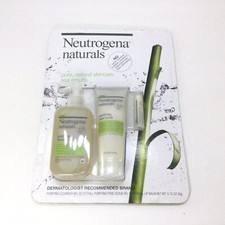Neutrogena Naturals Purifying Pore Scrub Facial Cleanser Lip Balm Full Size Set