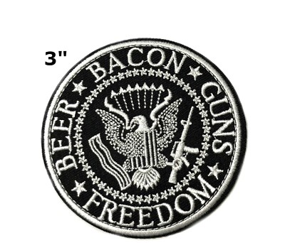2nd AMENDMENT PATCH US CONSTITUTION GUN RIGHTS embroidered iron-on SECOND 2A