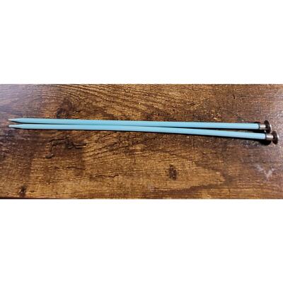 Size 7- Boye Knitting needles (2) ~ 14  Aluminum ~ Blue ~ USA
