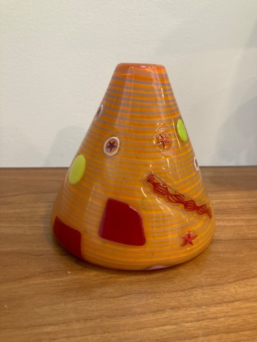 Murano glass in style of Noble Effort Studio Art Glass Cone Vase , Nice - Picture 3 of 9