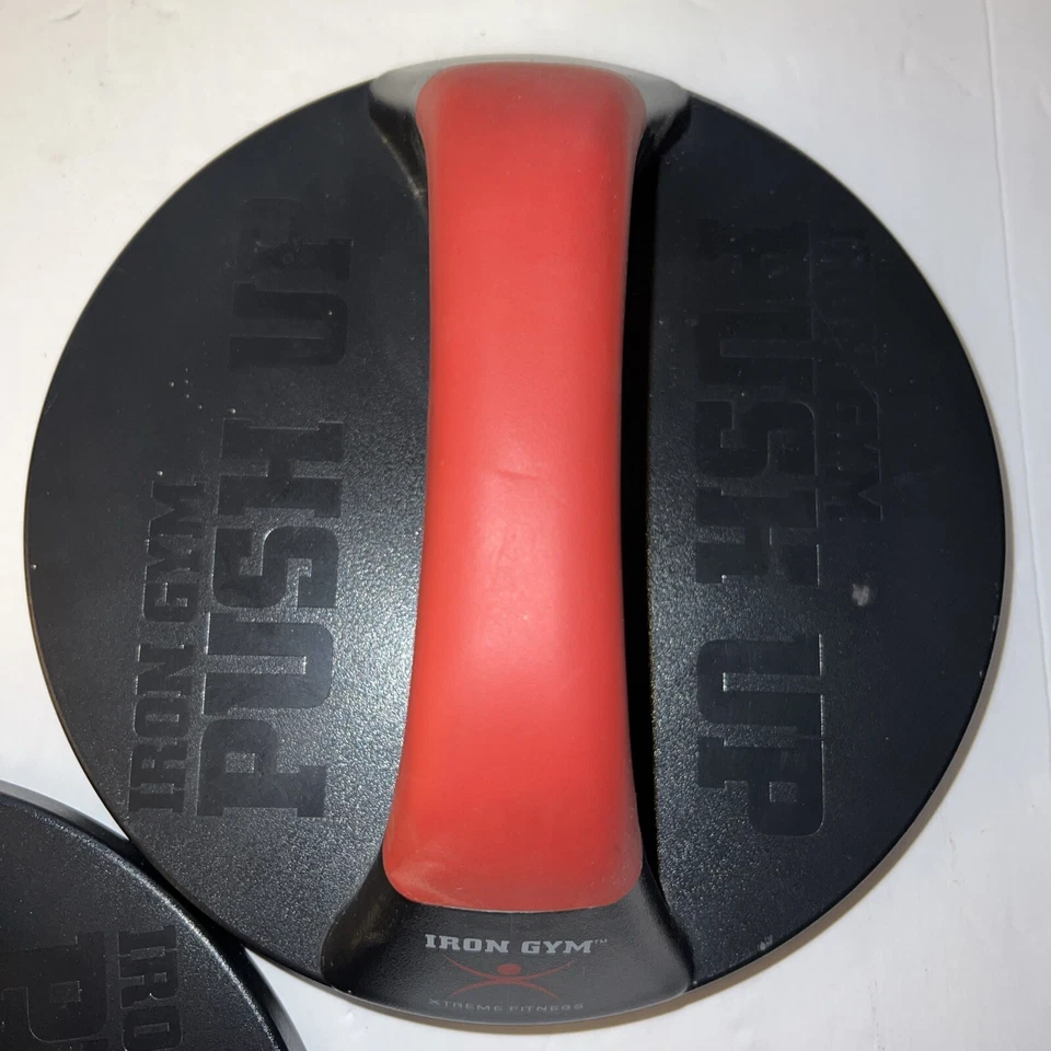 Par de manijas giratorias Iron Gym Pro negras y rojas 8" Xtreme Fitness Foto 3 de 4